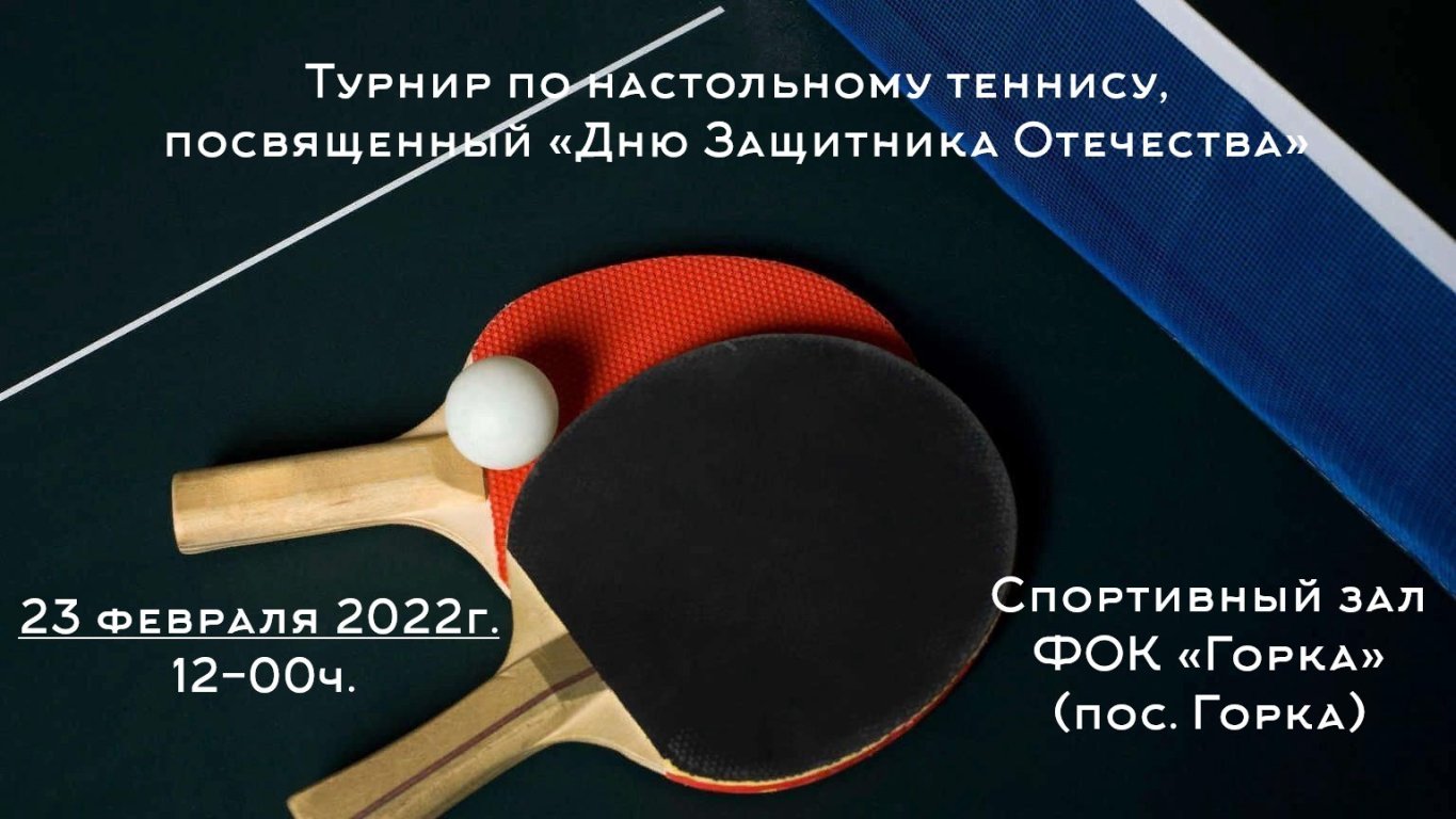 Турнир по настольному теннису посвященный Дню Защитника Отечества 2022