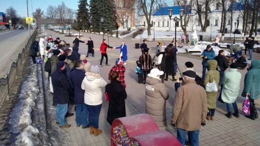 Акция в честь годовщины воссоединения Крыма с Россией 2022 в Бронницах
